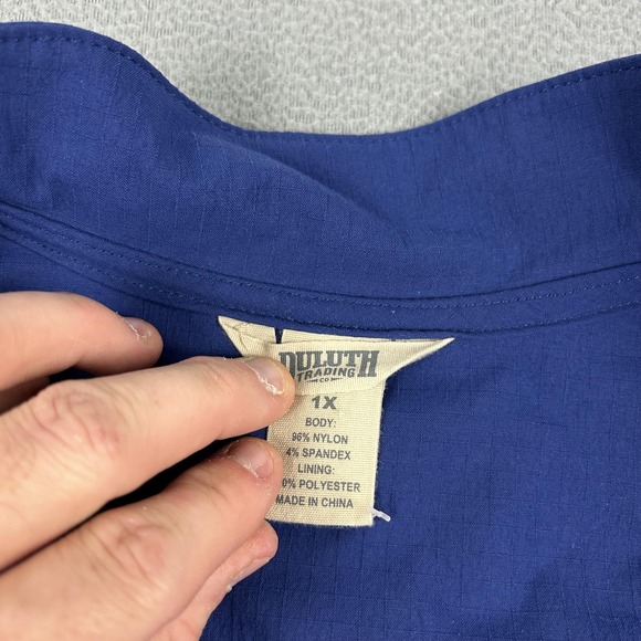 Duluth Trading Vest Womens 1X Blue Utility Fishing Travel Multi Pocket Zip Nylon - Picture 3 of 6
